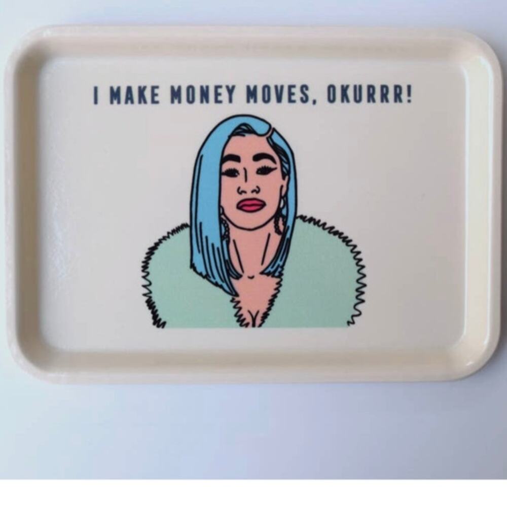 Cardi B Camtray Jewelry Tray Music Art Fashion Decor Motivational Gift Plate NEW